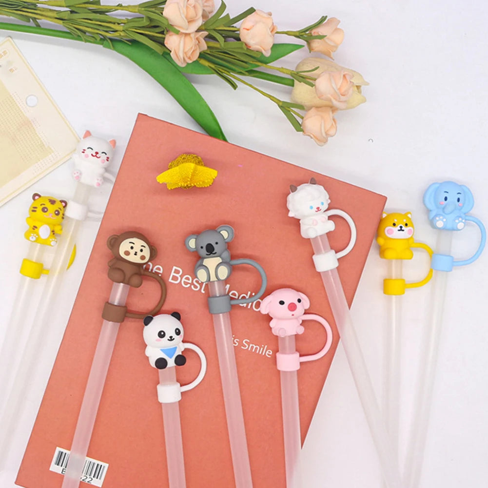 10mm Silicone Straw Covers – Animal Toppers & Spill Stoppers for Stanley 30/40oz Tumbler Accessory