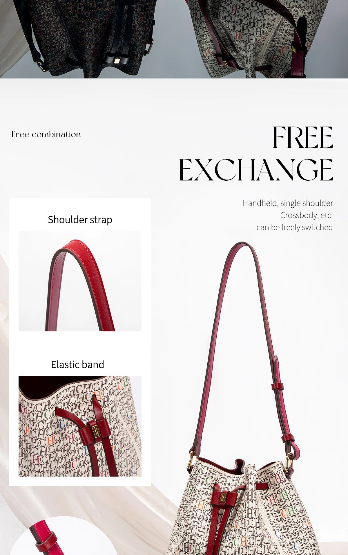 Luxury Women’s Bucket Handbag — Classic Designer Shoulder Bag with Fashion Print, Stylish Wallet for Women