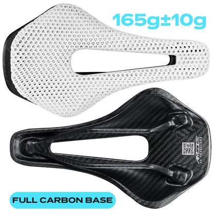 RYET 3D Printed Bike Saddle – Ultralight Carbon Fiber Hollow Seat for MTB, Gravel & Road Cycling Comfort & Breathability