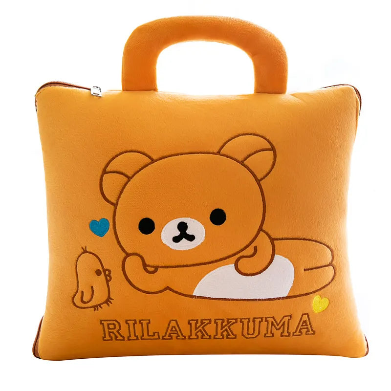 Cute Pillow Quilt - Dual-Use Pillow, Folding Air Conditioning Blanket, Car Interior Cushion Pillow - 3-in-1 Office Nap Cushion Blanket
