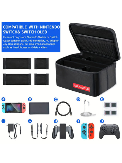 Nintendo Switch/Switch OLED Travel Bag: Soft Case Protection with Detachable Compartment - Portable Switch Case