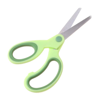 Kids Safety Scissors — Left-Handed Student Scissors with Sleeve for DIY, Paper Cutting & Stationery