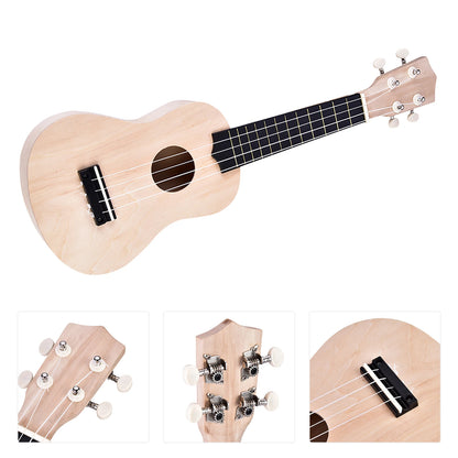 21-Inch Basswood 4-String Ukulele DIY Kit - Build-Your-Own Musical Instrument Set