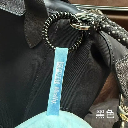 Labubu Anti-Drop Silicone Keychain — Colorful Winding Rope with Protective Ring, Fixed Safety Buckle