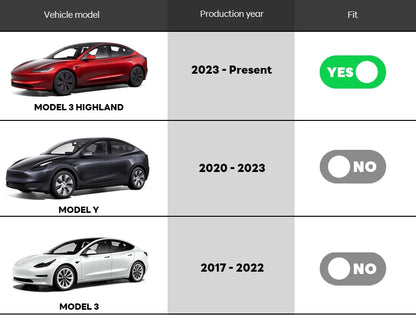 Tesla Model 3 Highland 2024 TPE Trunk Mats – Waterproof Front & Rear Layered Carpet Pads
