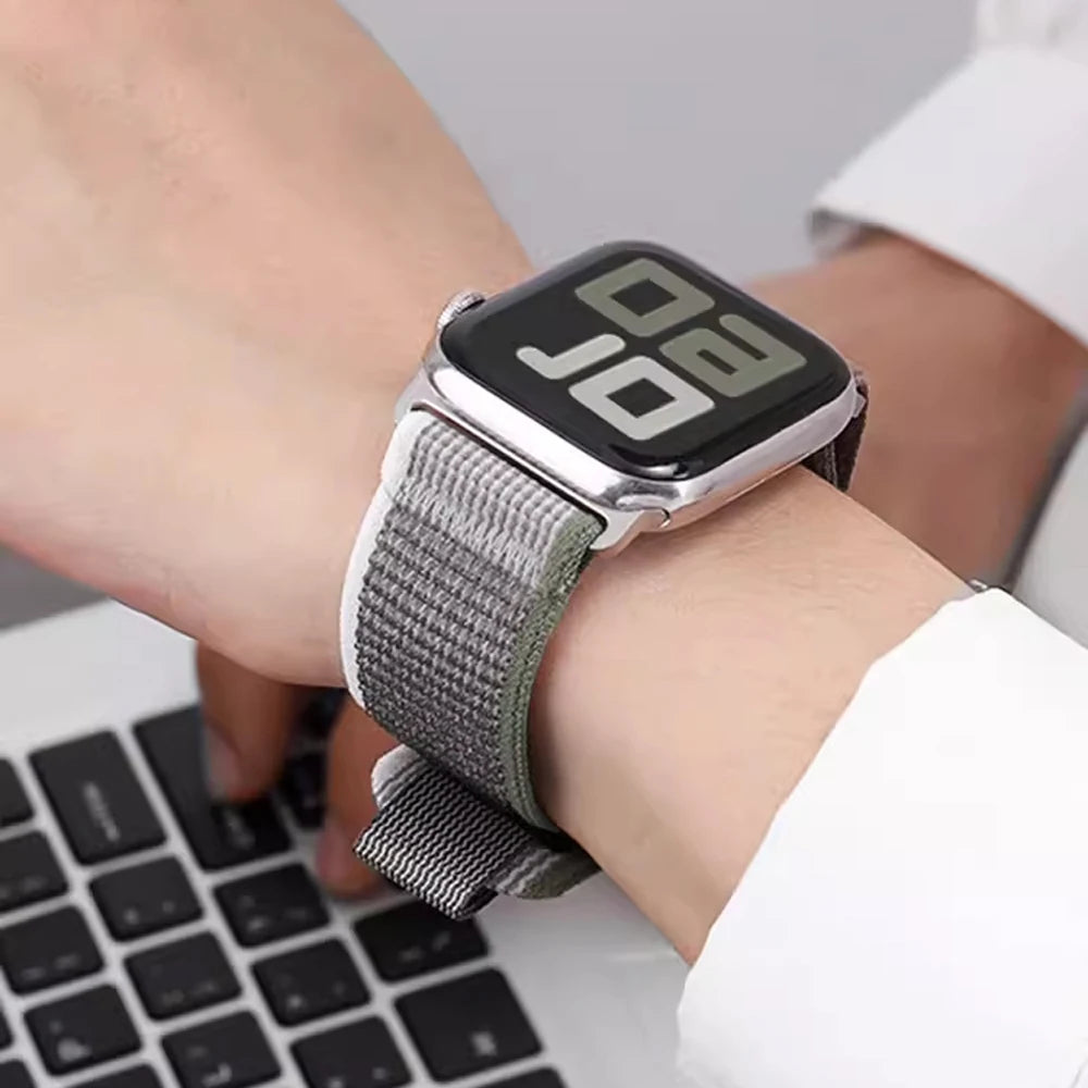 Trail Loop Strap for Apple Watch – Adjustable Band for 49mm 45mm 44mm 42mm 41mm 40mm, Compatible with Series 9 8 7 6 SE 5 4 3