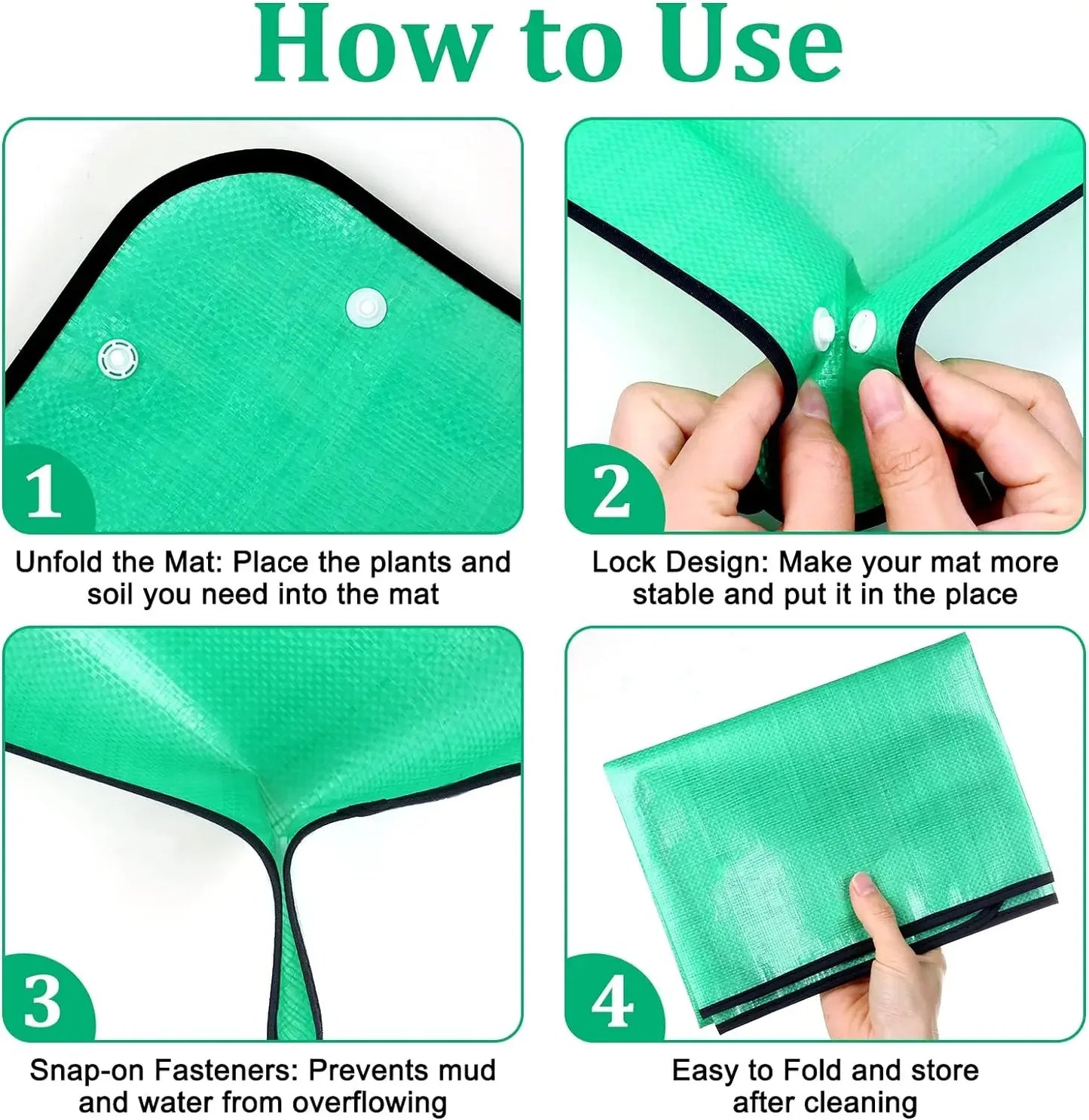 Waterproof Gardening Mat - Thickened Reusable Plant Repotting Pad for Soil Changing & Pot Transplanting