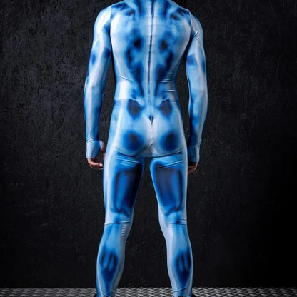 Mechanical Muscle Zentai Bodysuit — Men’s Halloween Punk Cosplay & Carnival Costume 2025