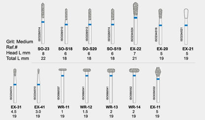 5pcs FG Dia 1.6mm Dental Drills – High-Speed Handpiece Diamond Burs for Teeth Whitening