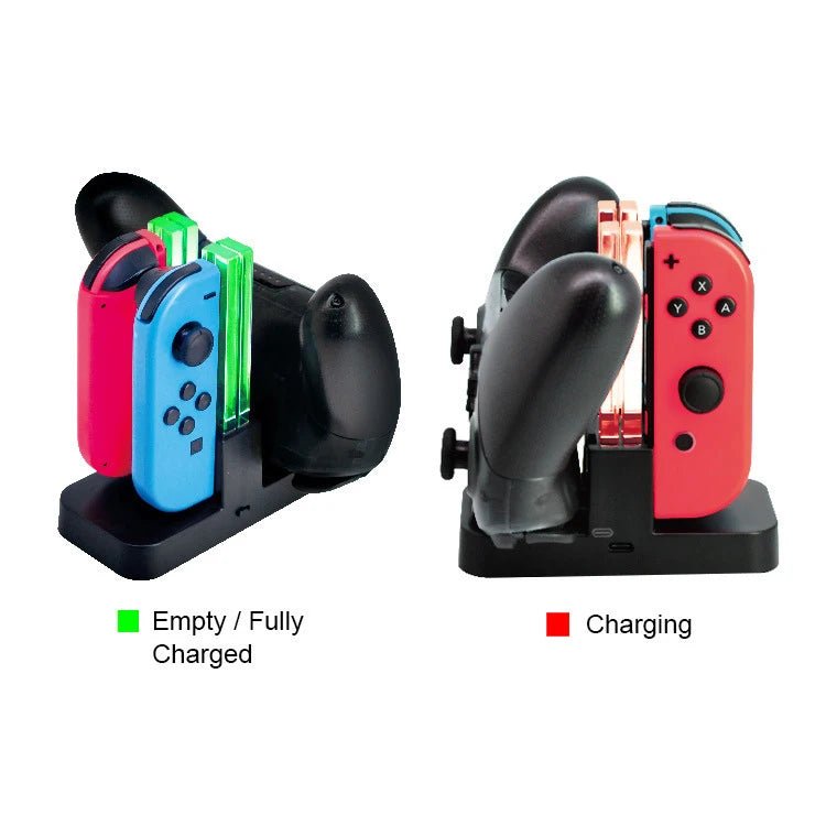New Color 4-in-1 Charger Dock for Nintendo Switch OLED — Joy-Con Controller Charging Station Holder