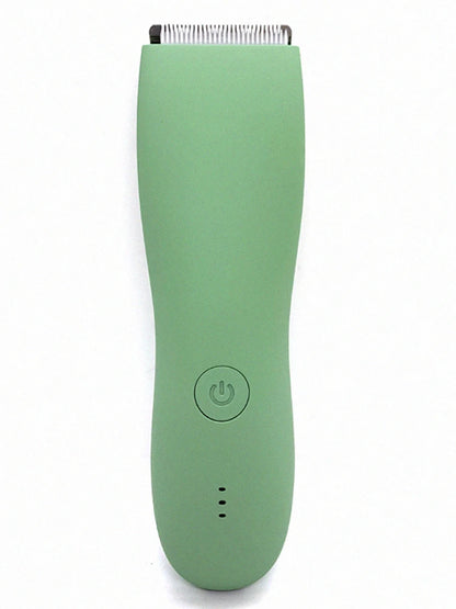 Men's Body Hair Trimmer and Shaver - Electric Groin and Pubic Groomer with Replaceable Ceramic Blade, Waterproof Clipper
