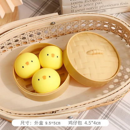 Cartoon Animal Dumpling Squishy Toy – Anti-Stress Fidget Sensory Squeeze Toy for Kids