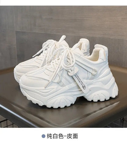 Women's Platform Sneakers - 2024 Spring Fashion Thick Sole Casual Shoes & Tennis Trainers