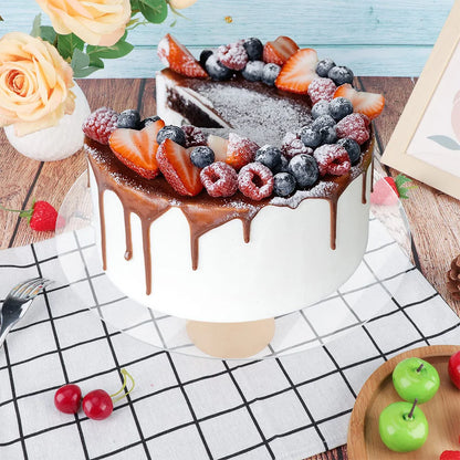 Clear Acrylic Cake Disc Set - 4, 6, 8, 10 Inch Round Cake Boards for Trimming & Ganaching - 3pcs, 10567
