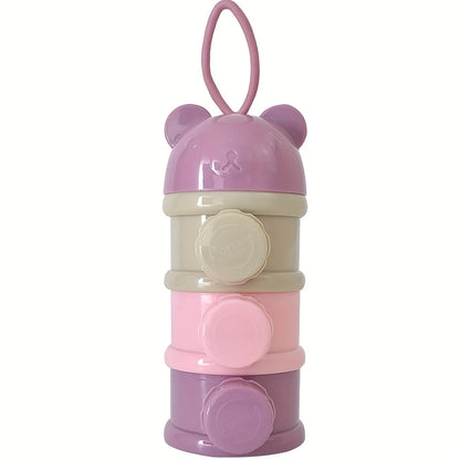 Large Capacity Baby Formula Container - Portable Stackable Milk Powder Dispenser with Strap & Snack Storage Box