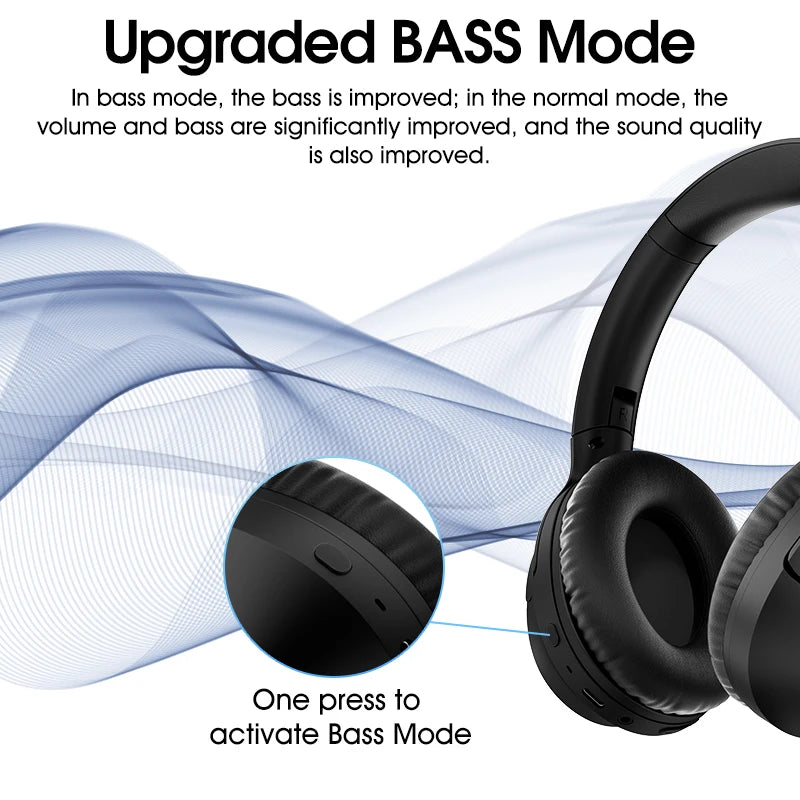 QCY H2 Pro Wireless Headphones - Bluetooth 5.3, HIFI 3D Stereo, BASS Mode Gaming Earbuds, 70H Playtime, Over-Ear Headset