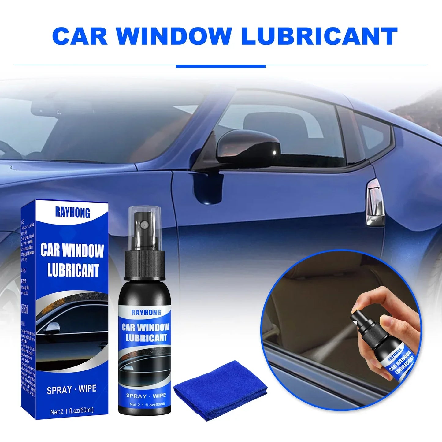 60ml Car Window & Door Rubber Lubricant | Softening Maintenance for Noise-Free Operation