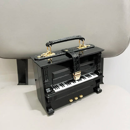 Luxury Designer Piano-Shaped Handmade Crossbody Shoulder Bag for Women – Elegant Purse, Messenger & Banquet Bag