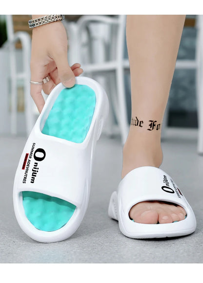 2024 Men’s Massage Slippers – Comfortable Indoor/Outdoor Slides & Beach Sandals, Sizes 38-47