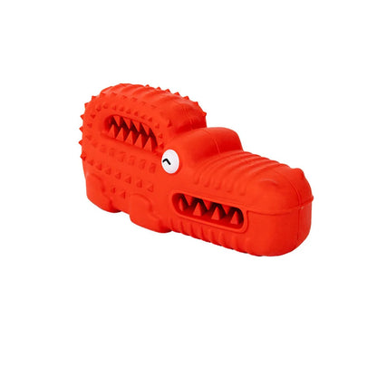 Durable Rubber Dog Chew Bone - Bite-Resistant Teething, Licking & Teeth Cleaning Toy