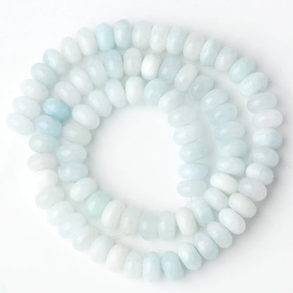 Natural Stone Rondelle Beads - 5x8mm Tourmaline, Citrine & Quartz Loose Beads for DIY Bracelets