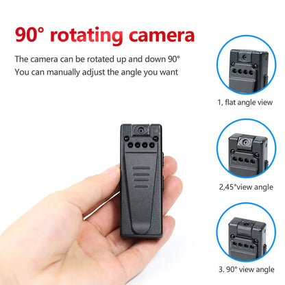 Vandlion A7 Micro Video Camera with Voice Recorder – Infrared Night Vision Clip DV Camcorder for Car and Security