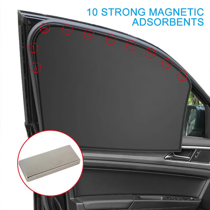 Magnetic Car Sunshade UV Protection Curtains | Double Sided Sun Shield Cover | Auto Window Sunshade Protector | DIY Accessories