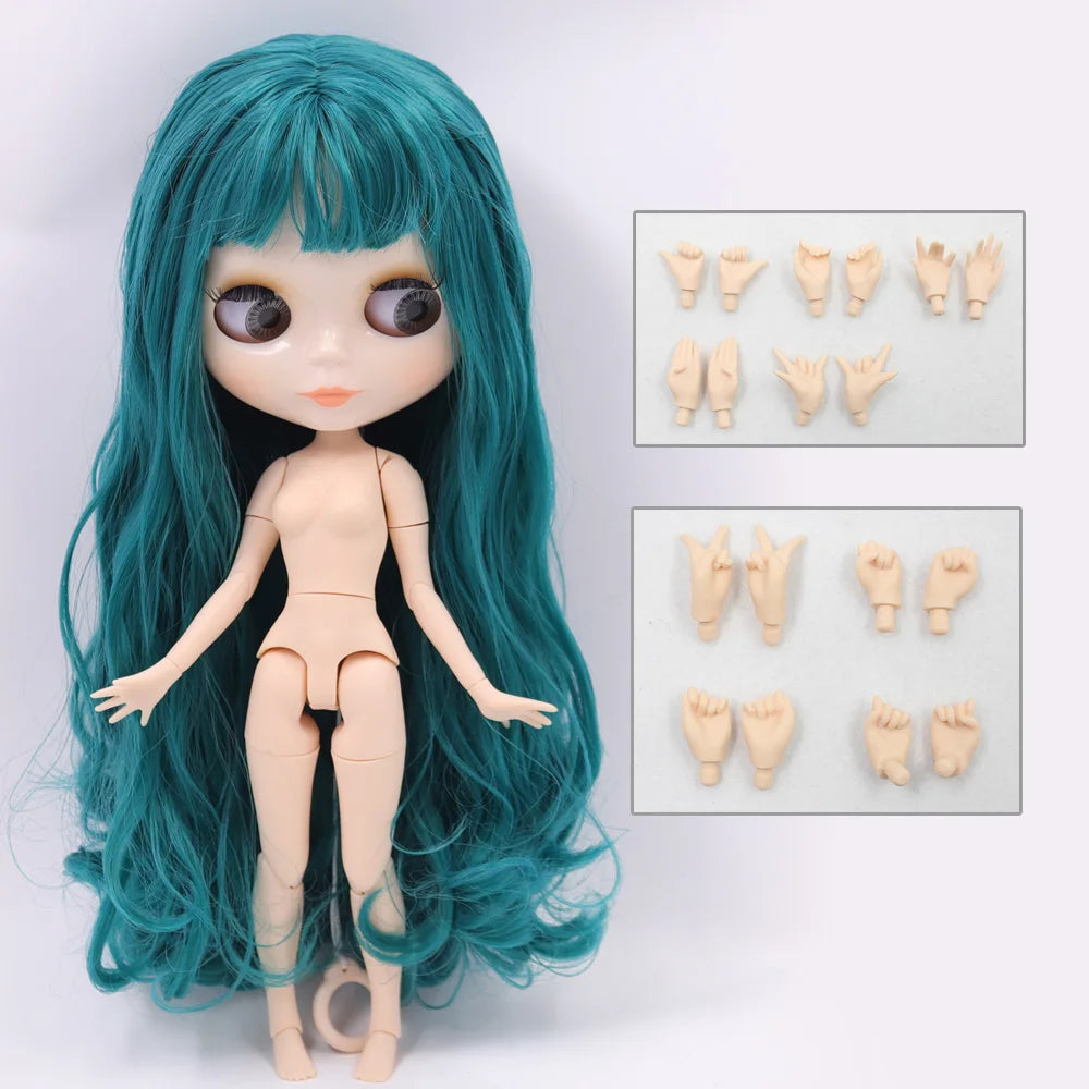 ICY DBS Blythe 1/6 BJD Doll - 30cm Jointed Body with White Skin & Shiny/Matte Face