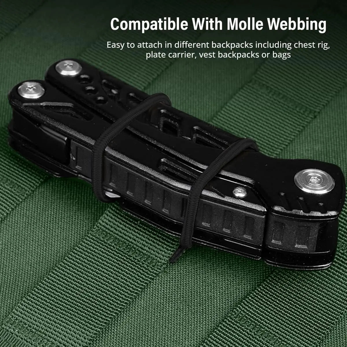 4/10Pcs MOLLE Elastic Retainer Straps - Tactical Webbing Attachment Buckles for Antenna, Flashlight & Gear Organization
