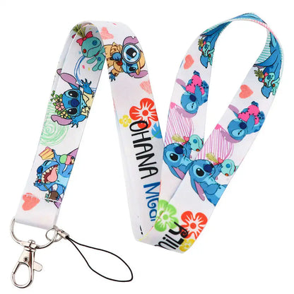 Stitch Cute Cartoon Lanyard – Keychain, ID & Credit Card Holder, Mobile Phone Charm Neck Strap Gift