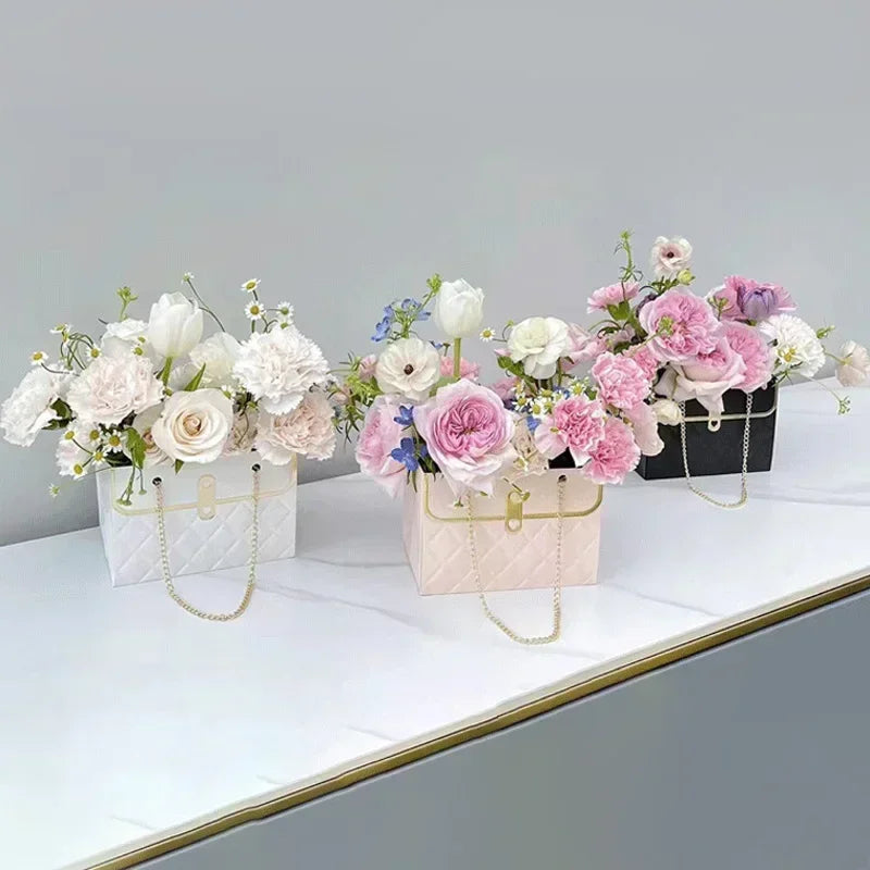 Flower Box Rose Packaging – Portable Gift Box for Valentine’s Day, Birthday, Party, Candy & Cake Wrapping