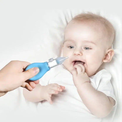Silicone Baby Nasal Aspirator - Manual Suction Pump Nose Cleaner for Infants and Children