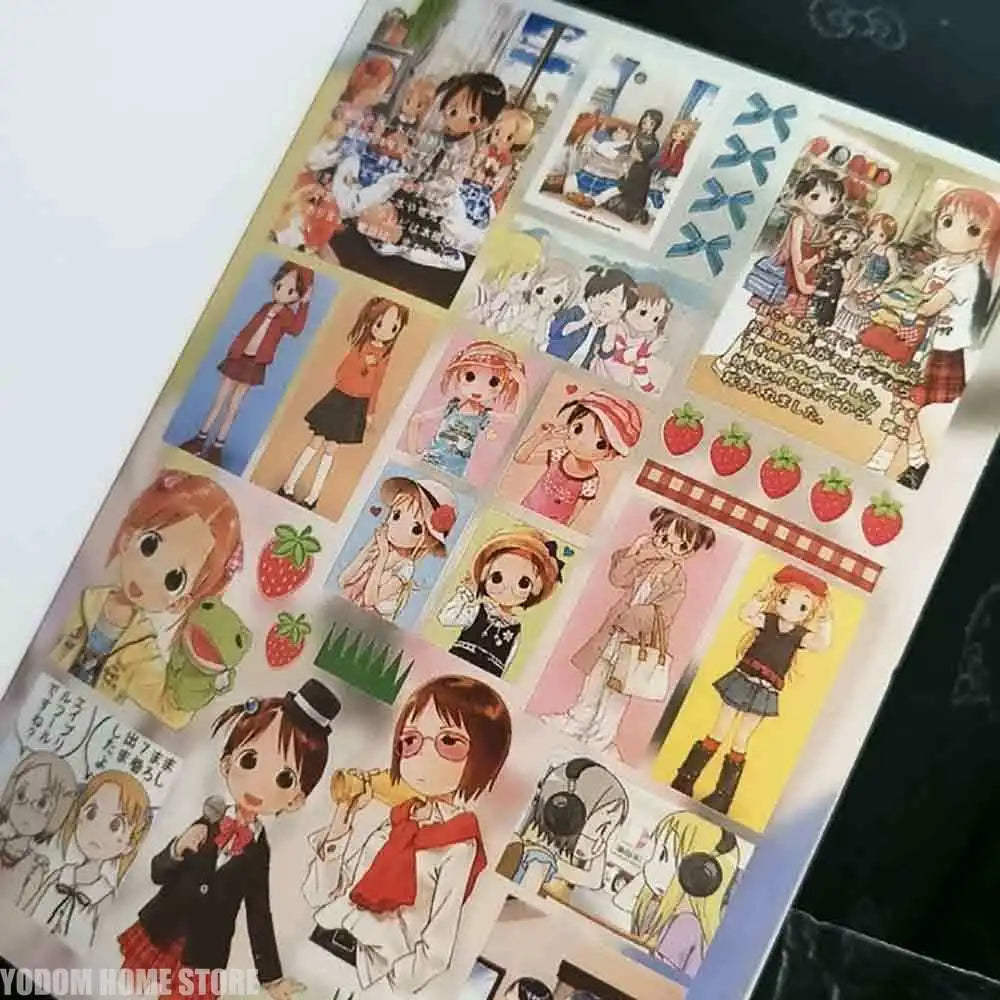50-Sheet Retro Sticker Book - Cute Food, Animal & Cartoon Stickers