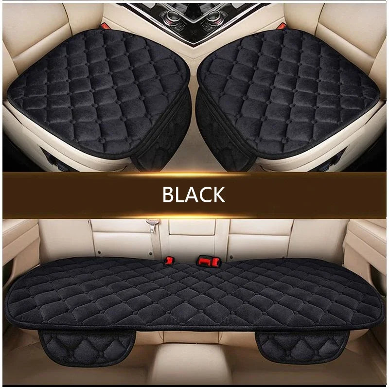 Winter Plush Car Seat Covers - Universal Warm Anti-Slip Front & Rear Seat Protectors