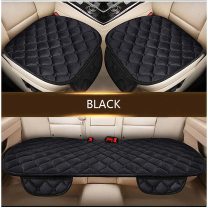 Winter Plush Car Seat Covers - Universal Warm Anti-Slip Front & Rear Seat Protectors