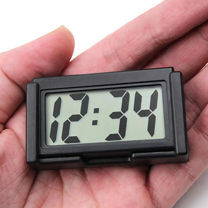 Mini Digital Car Dashboard Clock – Large Screen Self-Adhesive Electronic Clock for Cars & Trucks, Portable Mini Time Display Accessory