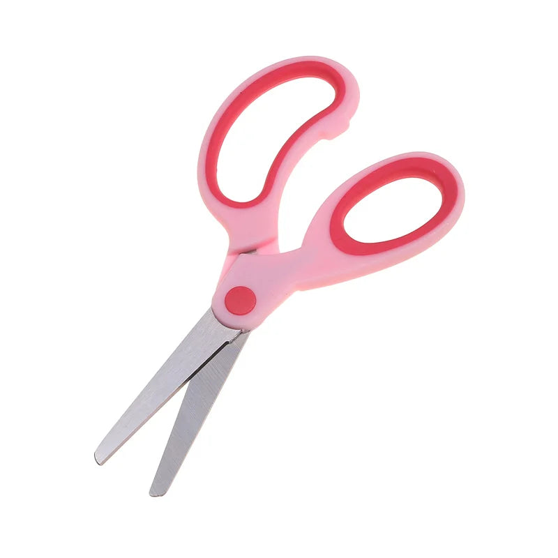 Kids Safety Scissors — Left-Handed Student Scissors with Sleeve for DIY, Paper Cutting & Stationery
