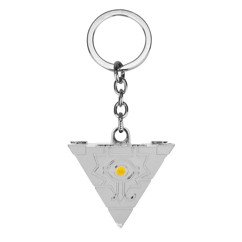 Yu-Gi-Oh! Yugi Muto Keychain - 3D Millennium Puzzle & Millennium Wheel Pendant