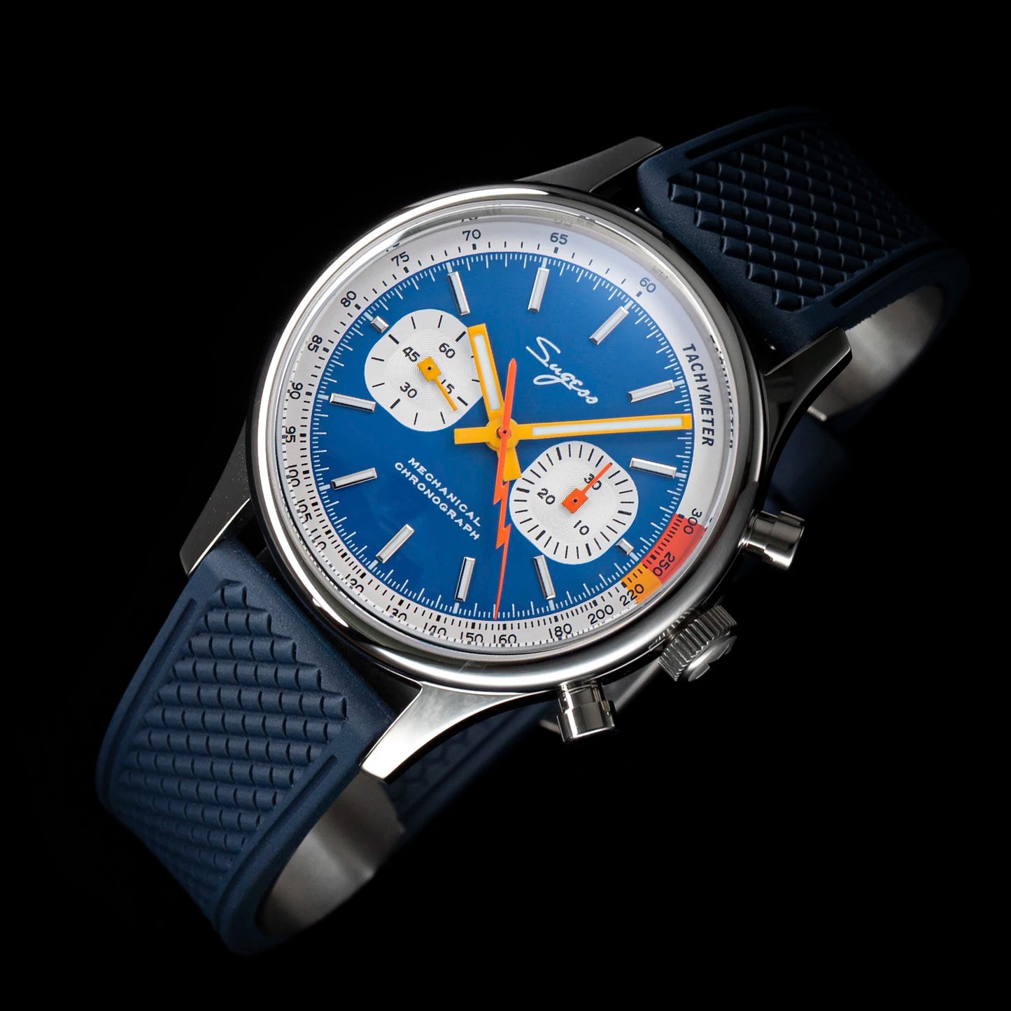 Sugess ST19 Pilot Chronograph Watch – Mechanical Racing 1963 Limited Edition, Sapphire Crystal, Military Style