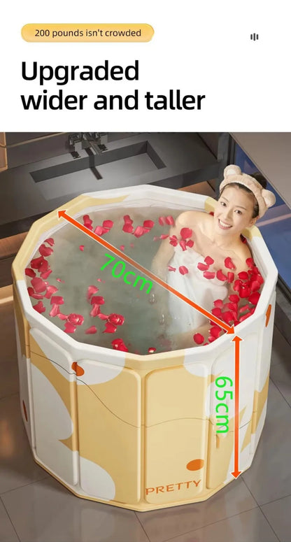 Foldable Portable Bath Tub – Thickened Full-Body Bathtub for Children & Adults, Long-Term Temperature Lock