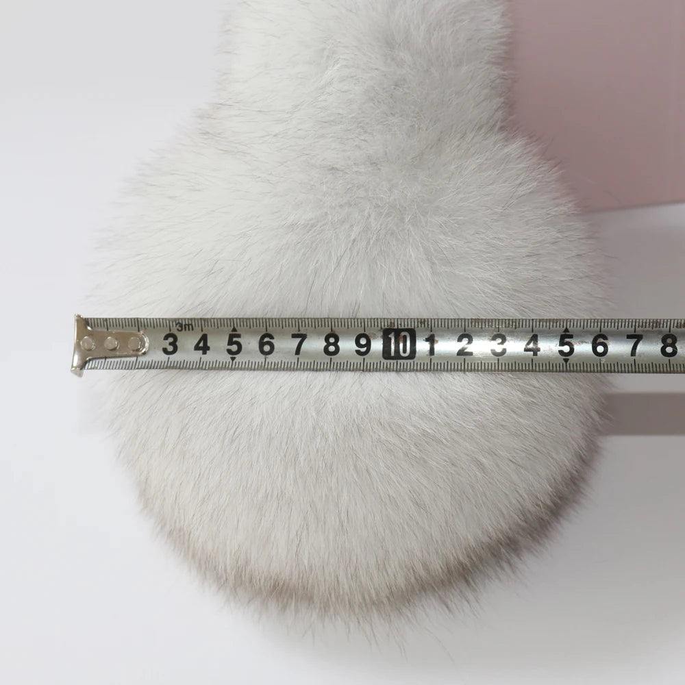Real Fox & Raccoon Fur Earmuffs – Warm Winter Ear Warmer for Women and Girls, Plush Genuine Fur Accessory