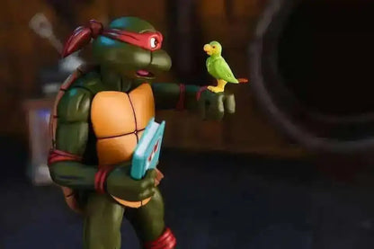 Four New NECA Anime Action Figures – Leonardo Teenage Mutant Ninja Turtles Pizza Club Model Figurines for Toys & Shelf Display