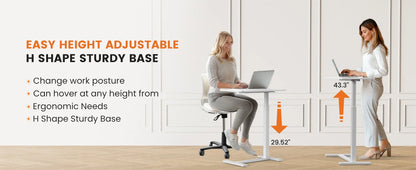 Overbed Bedside Table – Adjustable Height Sofa Table with Hidden Wheels for Laptop & Mobile Use