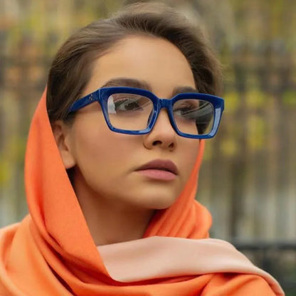 KLASSNUM Oversized Square Reading Glasses for Women – Fashion Magnifying Eyeglasses +1.0 to +3.5 Diopters