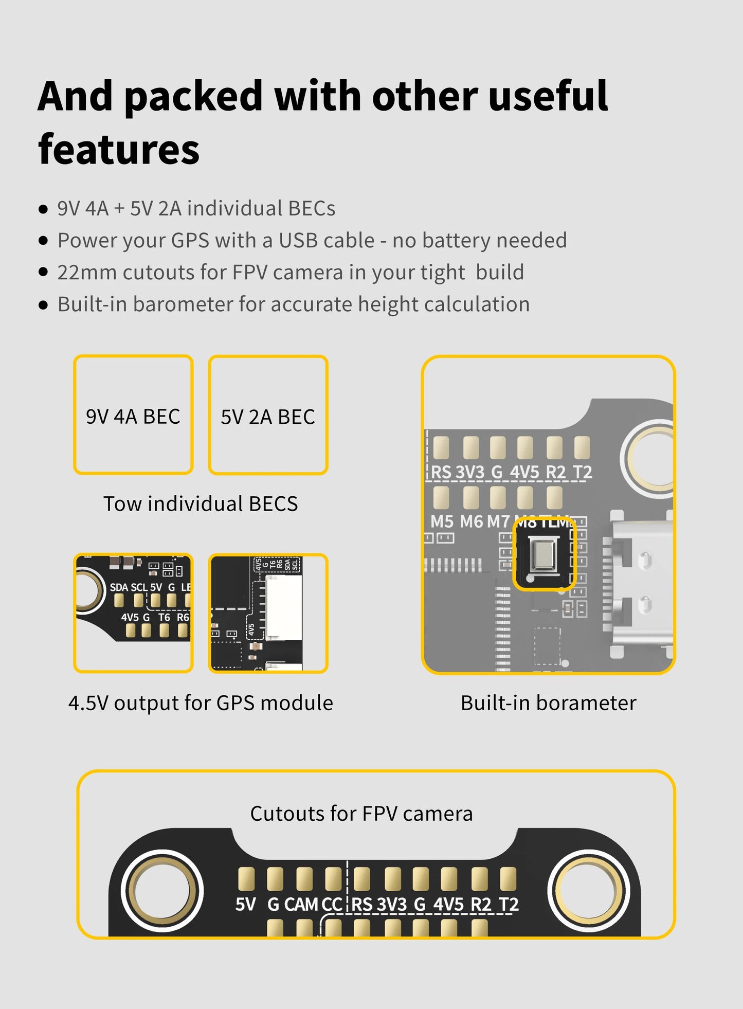 SpeedyBee F7 V3 50A Stack — F722 Flight Controller + BL32 50A 4-in-1 ESC with Blackbox for FPV Drone