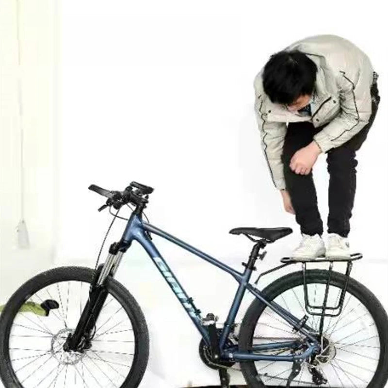 Mountain Bike Rear Seat Rack — Disc & V Brake Compatible Thickened Shelf, Bicycle Accessories Hanger