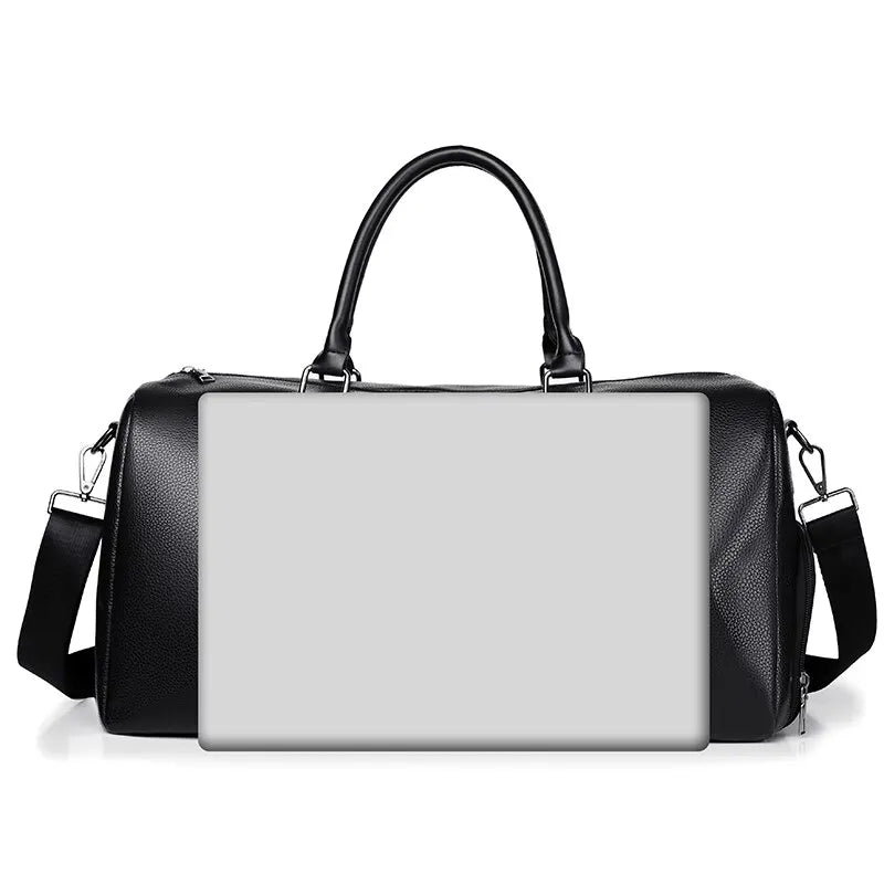 Retro Short Trip Bag – Large Capacity Sports, Motorcycle, and Training PU Waterproof Leisure Fitness Bag