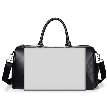 Retro Short Trip Bag – Large Capacity Sports, Motorcycle, and Training PU Waterproof Leisure Fitness Bag