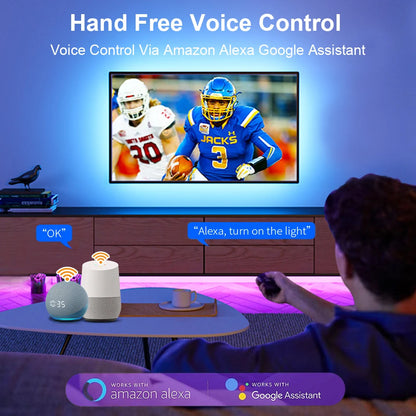 5V USB RGB/RGBW LED Strip Lights Smart App Control Bluetooth WiFi Zigbee Compatible TV Backlight with Alexa Color Changing Room Lighting