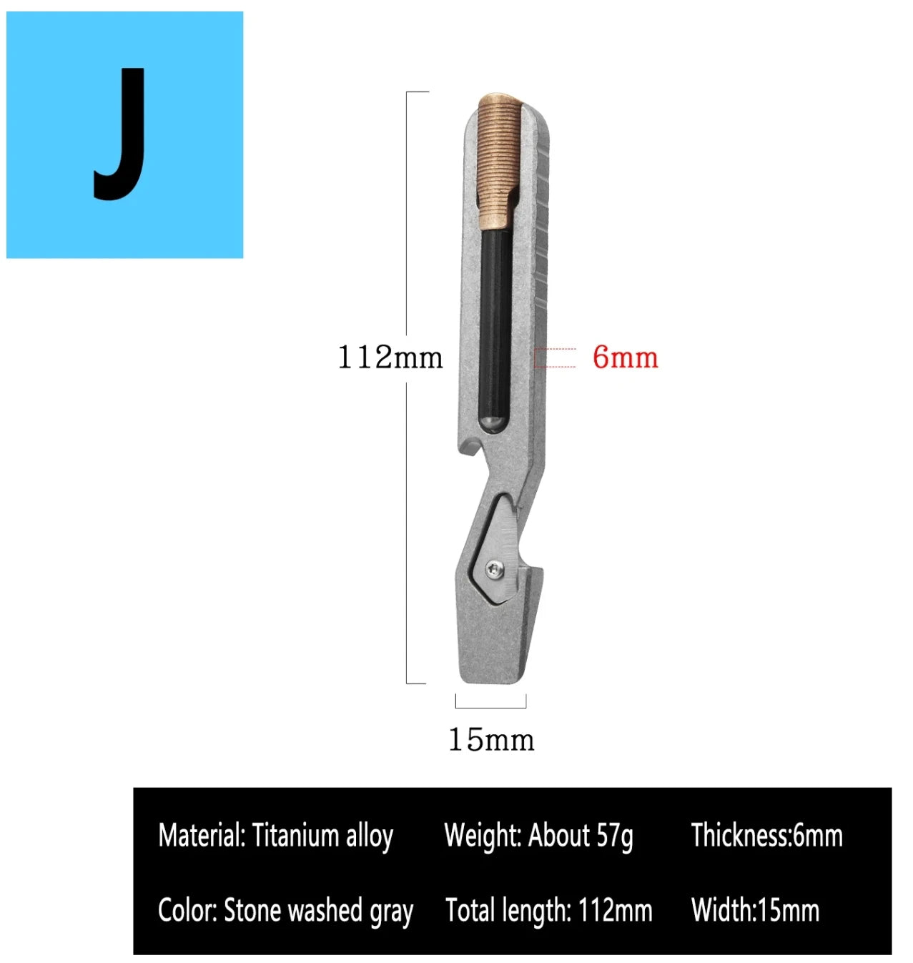 Titanium Alloy Multifunction EDC Tool – Wrench, Pry Bar, Bottle Opener & Screwdriver for Outdoor Use